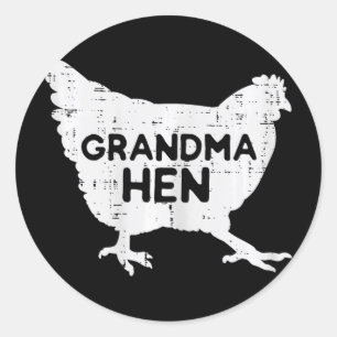 Oma Huhn Hühner Muttertag Bauernhof Landwirtin Oma Runder Aufkleber