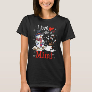 Oma I Liebe als Mimi Snowman Familienfeier T-Shirt