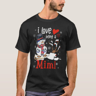 Oma I Liebe als Mimi Snowman Familienfeier T-Shirt