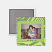 Oma: "I Liebe Oma" Foto FrameTemplate Magnet (Vorderseite/Rückseite)