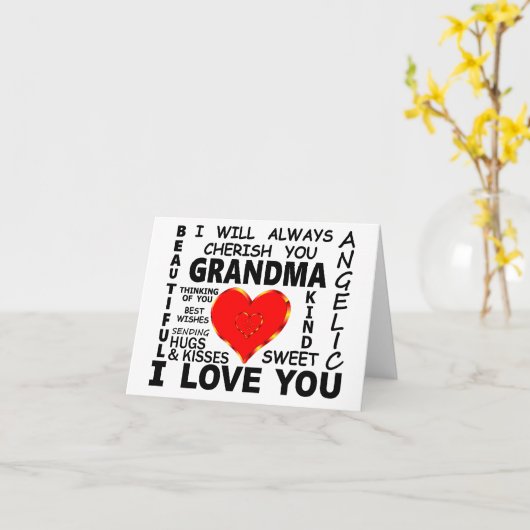 Oma I Liebe Sie Karte (Gelbe Blume)