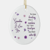 Oma I Liebe Sie Keramik Ornament (Rechts)