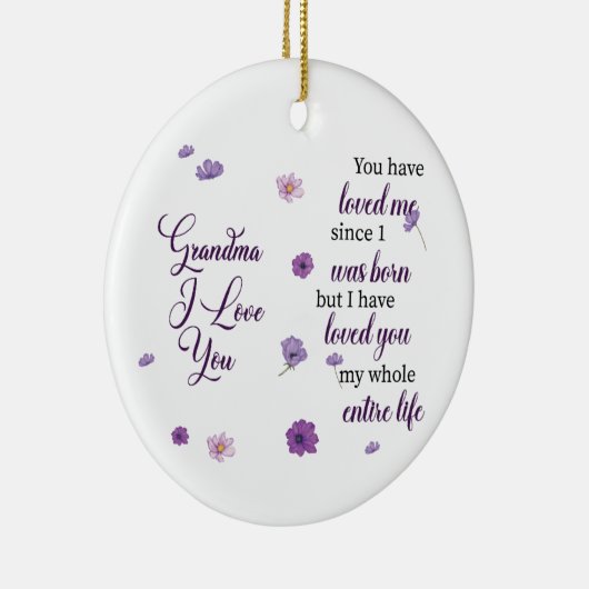 Oma I Liebe Sie Keramik Ornament (Rechts)