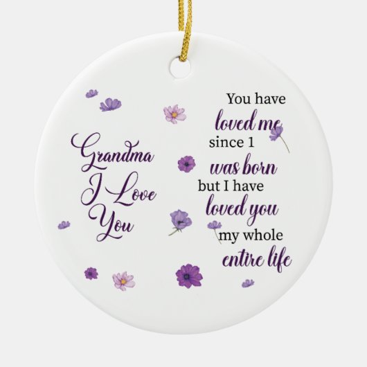 Oma I Liebe Sie Keramik Ornament (Vorne)