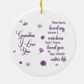 Oma I Liebe Sie Keramik Ornament (Hinten)