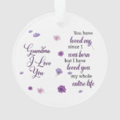 Oma I Liebe Sie Ornament (Rückseite)