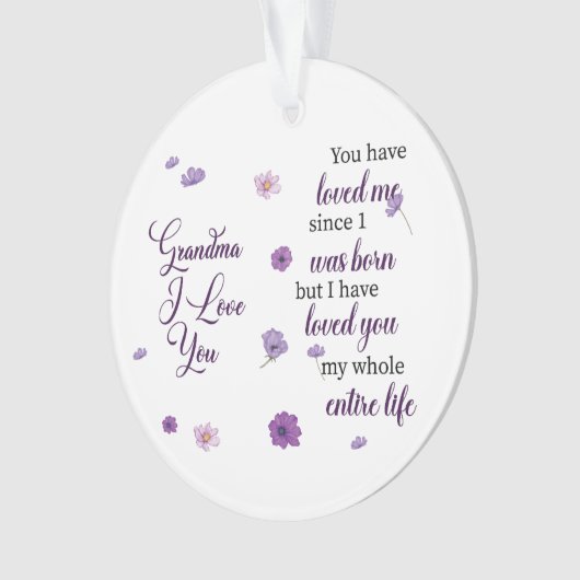 Oma I Liebe Sie Ornament (Vorderseite)