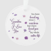 Oma I Liebe Sie Ornament (Vorderseite)