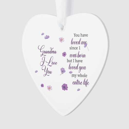 Oma I Liebe Sie Ornament (Vorderseite)