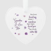 Oma I Liebe Sie Ornament (Vorderseite)