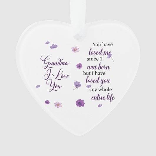 Oma I Liebe Sie Ornament (Vorderseite)