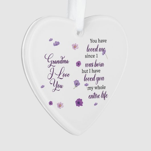 Oma I Liebe Sie Ornament (Vorderseite)