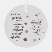 Oma I Liebe Sie Ornament Aus Glas (Rückseite)