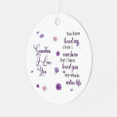 Oma I Liebe Sie Ornament Aus Metall (Vorderseite links)