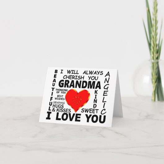 Oma ich liebe dich karte (Vorderseite)