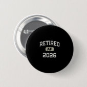 Oma im Ruhestand ab 2026 Vater Urlaub Mutter Kreuz Button (Vorne & Hinten)