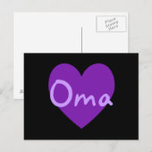 Oma in Purple Postkarte (Vorne/Hinten)