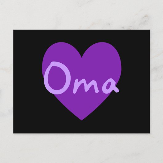 Oma in Purple Postkarte (Vorderseite)