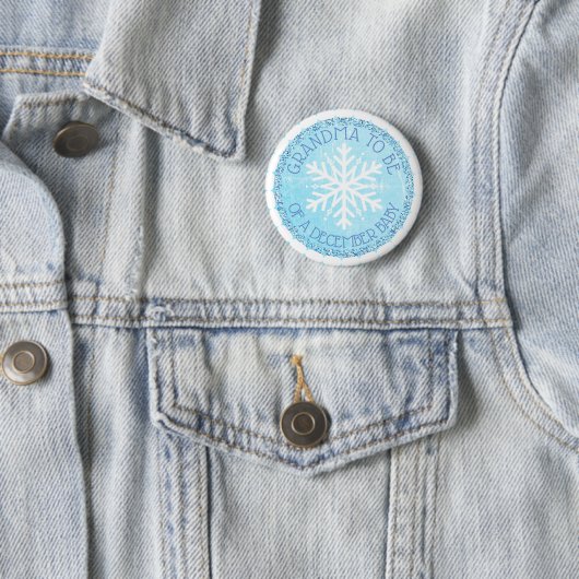 Oma ist Blue Winter Dezember Baby Button (Beispiel)