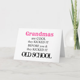 Oma ist das coolste niedliche Zitat der alten Schu Karte