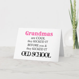 Oma ist das coolste niedliche Zitat der alten Schu Karte