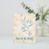 Oma ist der Beste Postkarte (Stehend Vorderseite)