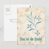 Oma ist der Beste Postkarte (Vorne/Hinten)