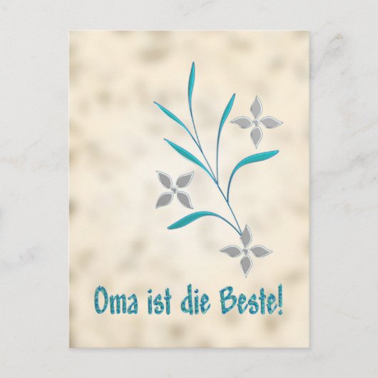 Oma ist der Beste Postkarte (Vorderseite)