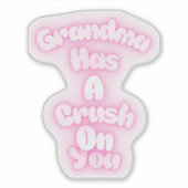 Oma ist in dich verknallt aufkleber (Vorderseite)