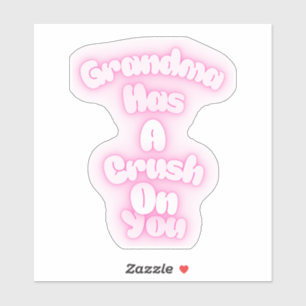 Oma ist in dich verknallt aufkleber