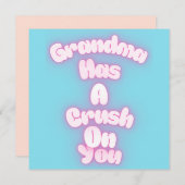 Oma ist in dich verknallt dankeskarte (Vorne/Hinten)