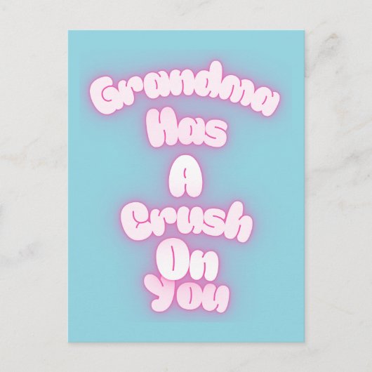 Oma ist in dich verknallt einladungspostkarte (Vorderseite)