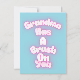 Oma ist in dich verknallt postkarte