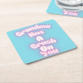 Oma ist in dich verknallt rechteckiger pappuntersetzer (angewinkelt)