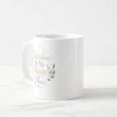 Oma ist mein glücklicher Geburtstag Kaffeetasse (Vorderseite Links)