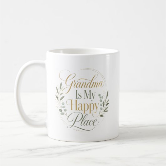 Oma ist mein glücklicher Ort Kaffeetasse (Links)