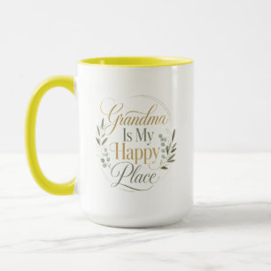Oma ist mein glücklicher Ort Muttertag Tasse