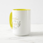 Oma ist mein glücklicher Ort Muttertag Tasse (Vorderseite Links)