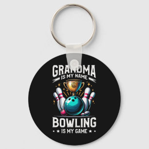 Oma ist mein Name Bowling ist mein Spiel Bowler Om Schlüsselanhänger