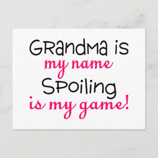 Oma ist mein Name, ich heiße, ist mein Spiel Postkarte