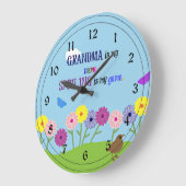 Oma ist mein Name. Spoiling ist mein Spiel. Große Wanduhr (Winkel)