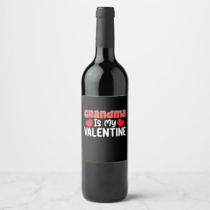 Oma ist meine Familie am Valentinstag, Sohn der To Weinetikett