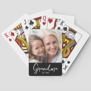 Oma Jahr Gegründet Foto anpassbar Spielkarten