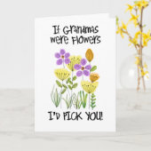 Oma Karte (Gelbe Blume)