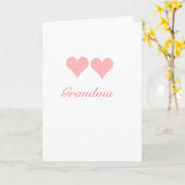 Oma-Karte mit rosa Herzen Karte (Gelbe Blume)