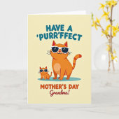 Oma-Katze-Muttertagskarte Karte (Gelbe Blume)