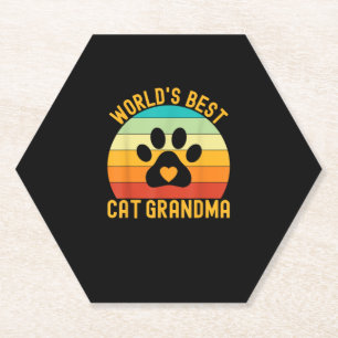Oma Katze Weltbeste Vintage Retro Untersetzer