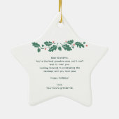 Oma Keepake Weihnachts-Schwangerschaft Ankündigung Keramik Ornament (Hinten)