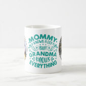 Oma kennt alles 2 Fotovorlagen & Namen Kaffeetasse (Mittel)