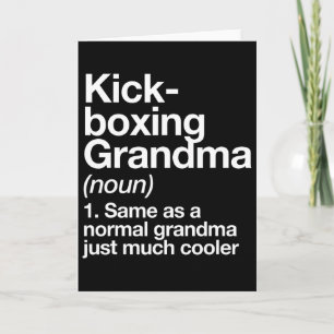 Oma Kickboxen Definition Lustig Sport Karte